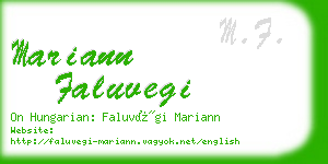 mariann faluvegi business card